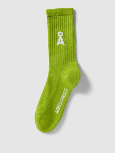 ARMEDANGELS Socken mit Label-Print Modell 'SAAMUS' Hellgruen 1