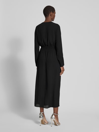 HUGO Midi-jurk met knoopdetail, model 'Koventi' Zwart - 5