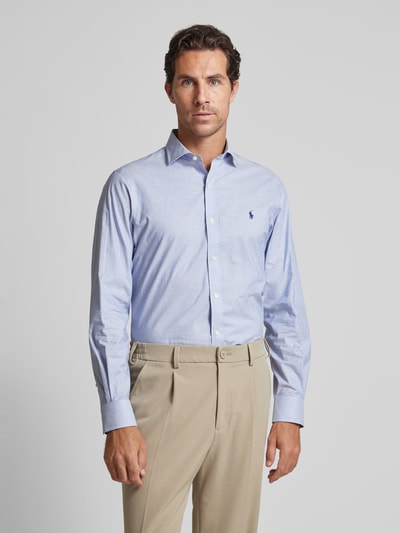 Polo Ralph Lauren Slim fit zakelijk overhemd met logostitching Bleu - 4