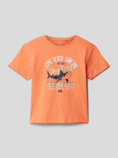 Name It T-Shirt aus Baumwolle mit Motiv-Print Modell 'VAGNO' Apricot 1