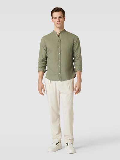 Casual Friday Relaxed fit chino met elastische band, model 'MARC' Offwhite - 1