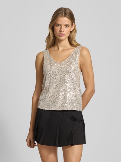 ONLY Regular Fit Top mit Pailletten Modell 'ANA' Offwhite 4