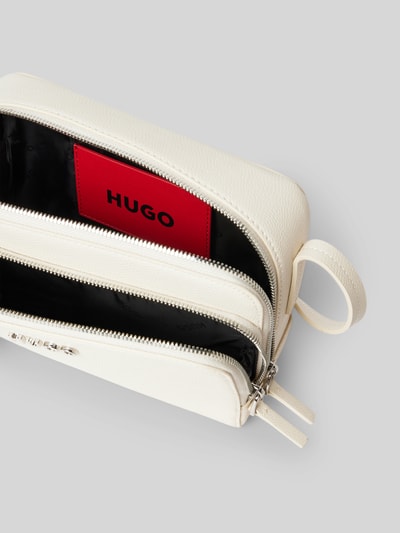 HUGO Handtas met labelapplicatie, model 'Chris' Offwhite - 5