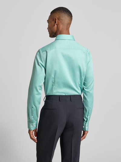 SEIDENSTICKER Slim fit zakelijk overhemd van katoen met kentkraag Lichtgroen - 5