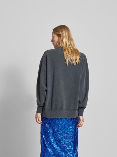 Anine Bing Oversized Sweatshirt mit Label-Print Dunkelgrau 5