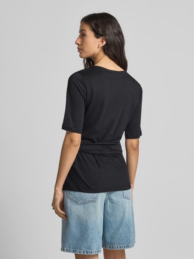 GUIDO MARIA KRETSCHMER WOMAN T-shirt met plooien, model 'EMINA' Zwart - 5