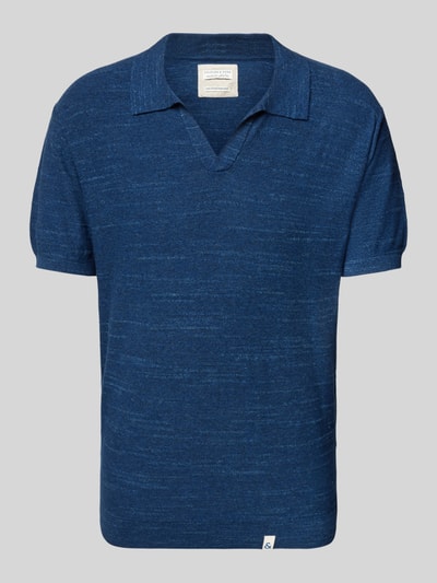 Colours & Sons Regular Fit Poloshirt mit V-Ausschnitt Marine 2