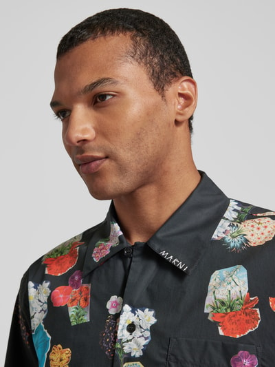 Marni Freizeithemd mit floralem Muster Black 2