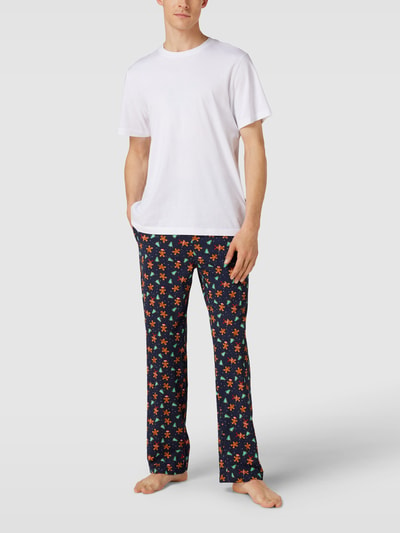 Christian Berg Men Pyjama-Hose mit Allover-Muster Mittelbraun 1