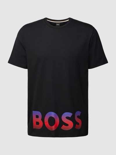 BOSS T-shirt z nadrukiem z logo Czarny 2