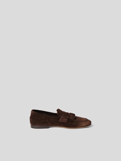 Officine Creative Tassel-Loafer aus Veloursleder Mittelgrau 6