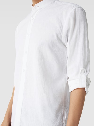 Strellson Regular Fit Freizeithemd mit Stehkragen Modell 'Conell' Weiß 3