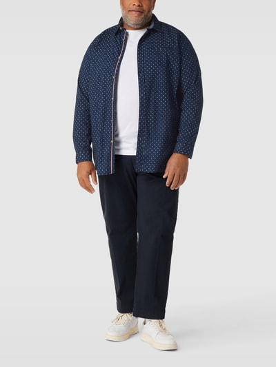 Jack & Jones Plus PLUS SIZE vrijetijdsoverhemd met kentkraag, model 'TREKOTA' Donkerblauw - 1