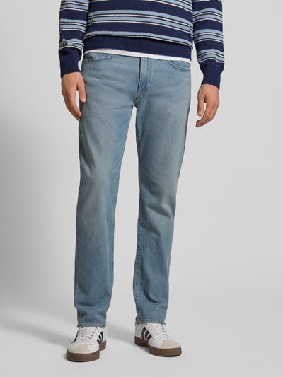 Levi's® Tapered Fit Jeans aus Baumwoll-Mix Modell '502®' Rauchblau 4