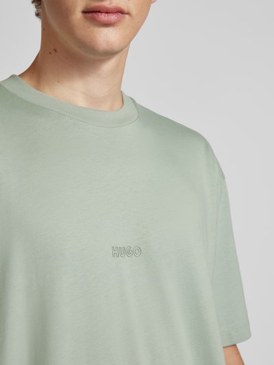 Hugo Blue T-Shirt mit Logo-Print Modell 'Nouveres' Mint 3