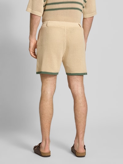 PROHIBITED Gebreide korte broek met labelstitching Offwhite - 5