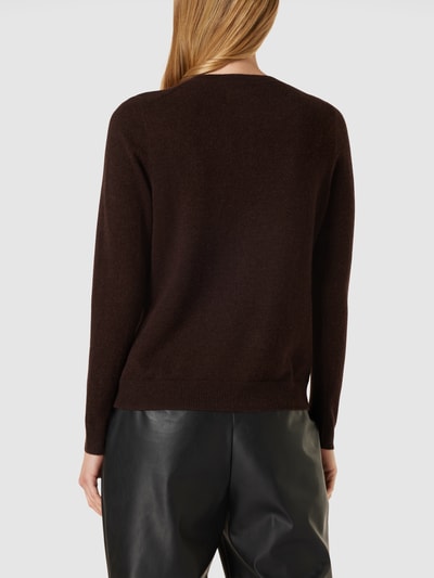 Christian Berg Woman Cardigan aus Kaschmir mit Eingrifftaschen Schokobraun meliert 5