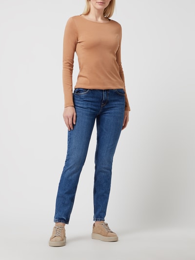 Pepe Jeans Jeansy o kroju mom fit z bawełny model ‘Violet’  Jeansowy niebieski 1