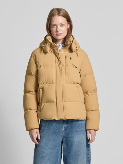 Polo Ralph Lauren Daunenjacke mit Logo-Stitching und Brusttasche Camel 4