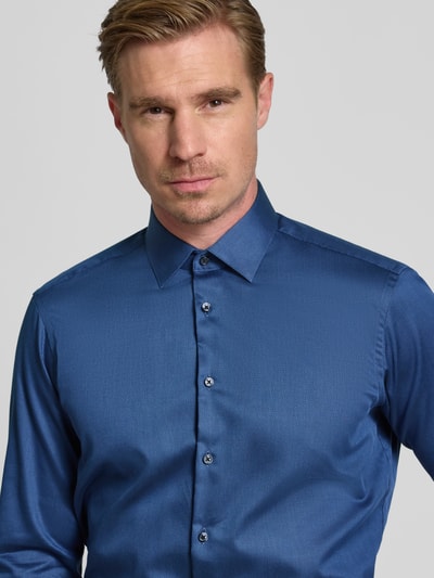 Jake*s Regular fit zakelijk overhemd met kentkraag Jeansblauw - 3