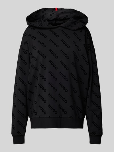 HUGO Hoodie met logomotief Zwart - 1