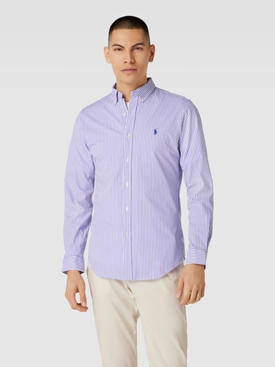 Polo Ralph Lauren Slim Fit Freizeithemd mit Streifenmuster Lavender 4