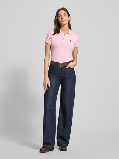 Polo Ralph Lauren Slim Fit Poloshirt mit Logo-Stitching Modell 'JULIE' Pink 1