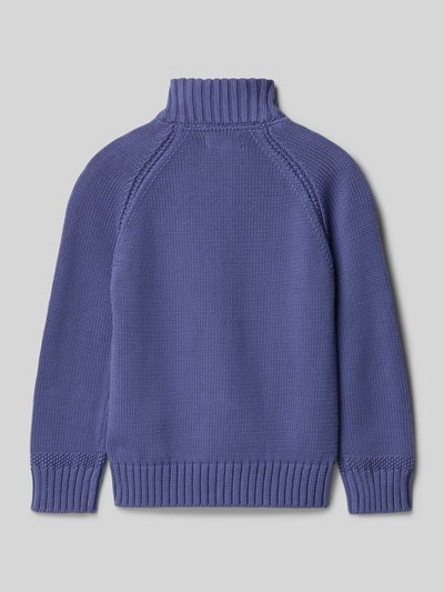 Polo Ralph Lauren Kids Strickjacke mit Label-Stitching und Eingrifftaschen Blau 3