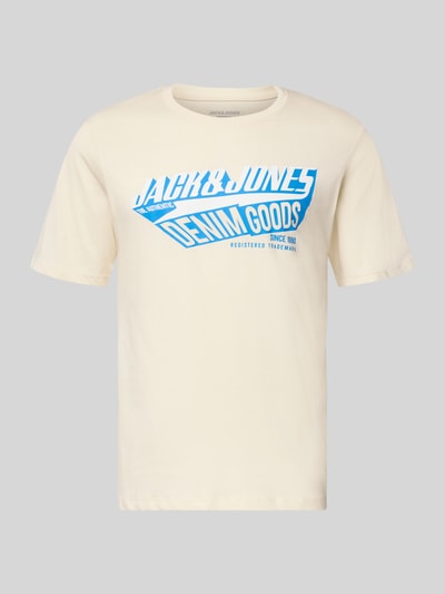 Jack & Jones T-shirt z nadrukiem z logo Złamany biały 2