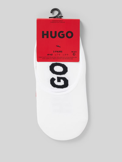 HUGO Füßlinge mit Label-Print im 3er-Pack Weiss 3