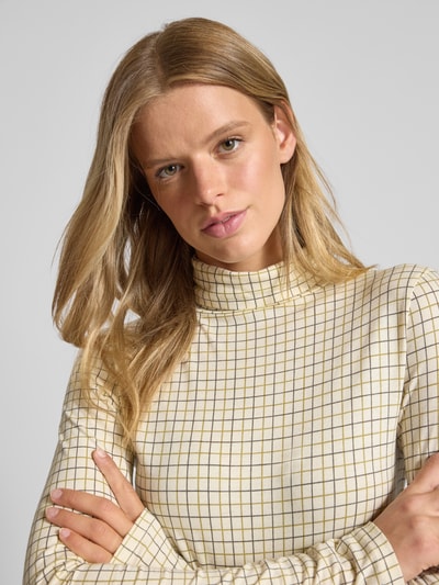 Marc O'Polo Denim Slim fit shirt met lange mouwen van een mix van katoen en modal Offwhite - 3