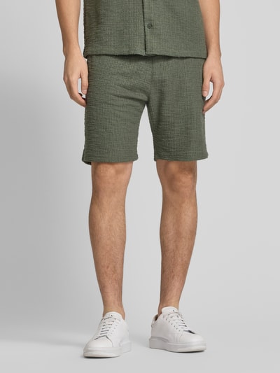 MCNEAL Regular Fit Shorts mit Strukturmuster Khaki 4