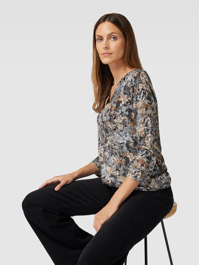 Soyaconcept Lang shirt met 3/4-mouwen, model 'FELICITY' Zwart - 3
