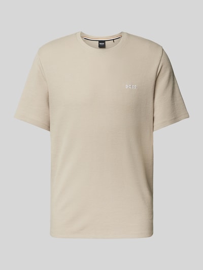 BOSS T-Shirt mit Label-Stitching Beige 2