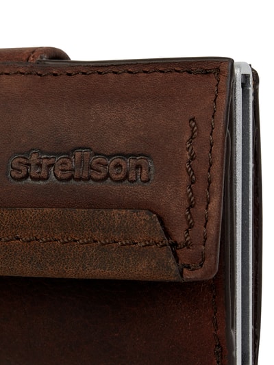 Strellson Leren pasjeshouder, model 'Camden c-three' Donkerbruin - 2