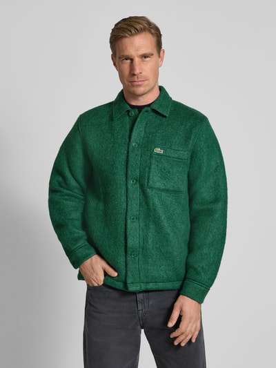 Lacoste Regular Fit Hemdjacke mit Woll-Anteil Gruen 4