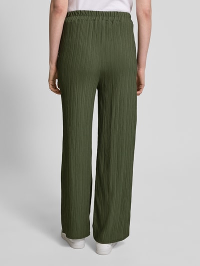 ZABAIONE Wide Leg Stoffhose mit Strukturmuster Modell 'Jo44laa' Khaki 5