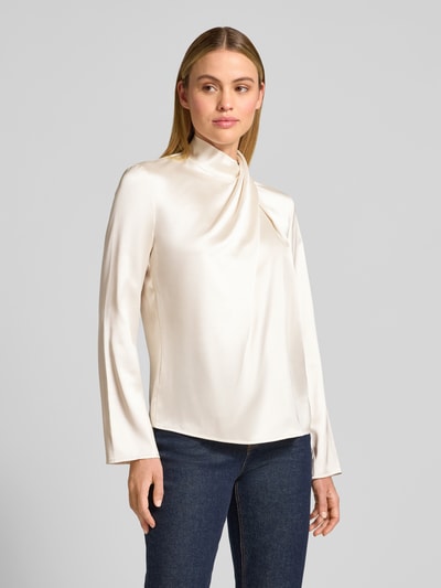 Jake*s Collection Regular Fit Bluse mit Stehkragen in langärmeligem Design Ecru 4