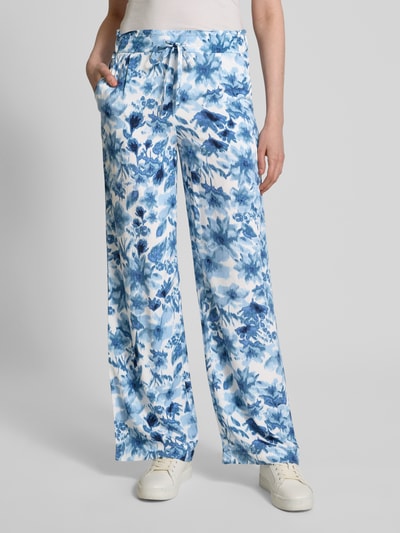 Christian Berg Woman Wide Leg Stoffhose mit Bundfalten Dunkelblau 4