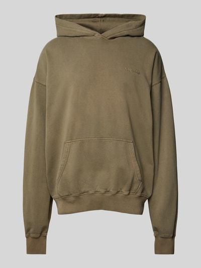 Pegador Oversized Hoodie mit Label-Stitching Oliv 2