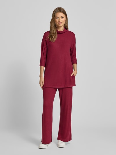 Soyaconcept Shirt met lange mouwen en col, model 'Biara' Bordeaux - 1