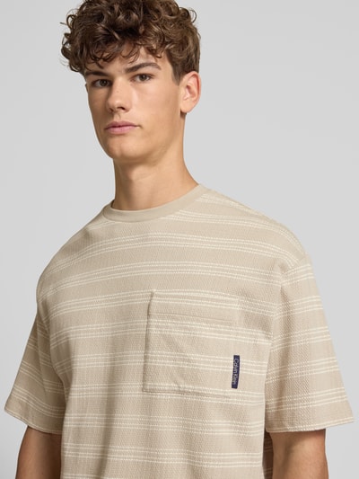 Calvin Klein Jeans T-shirt met borstzak Beige - 3