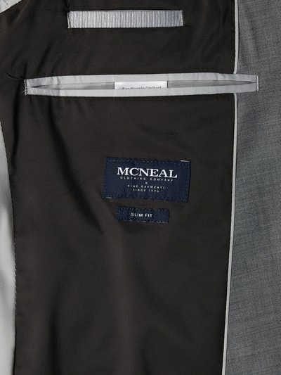 MCNEAL Slim Fit 2-Knopf-Sakko mit fallendem Revers Hellgrau 6