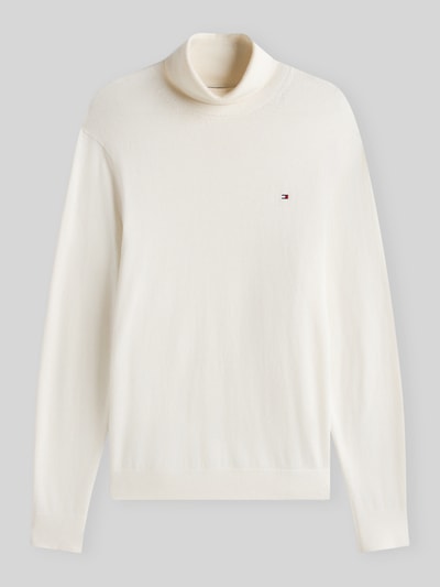 Tommy Hilfiger Regular Fit Rollkragenpullover aus Baumwoll-Kaschmir-Mix Offwhite 2