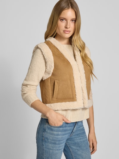 SUNCOO PARIS Gilet van teddybont, model 'DUAL' Camel - 3