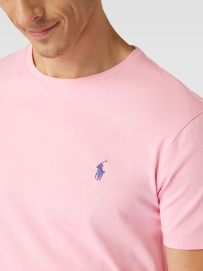 Polo Ralph Lauren T-Shirt mit Label-Stitching Pink 3