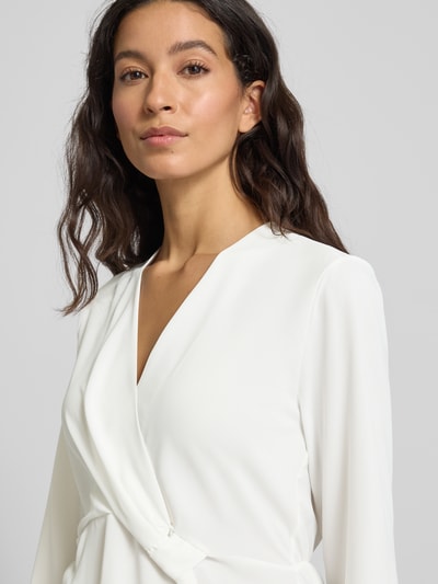Rinascimento Regular Fit Bluse mit Knoten-Detail Offwhite 3
