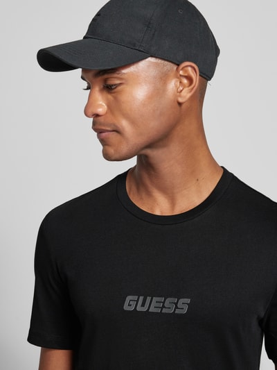 Guess Activewear T-Shirt mit Label-Print BLACK 3