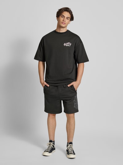 Multiply Apparel T-shirt z czystej bawełny Czarny 1