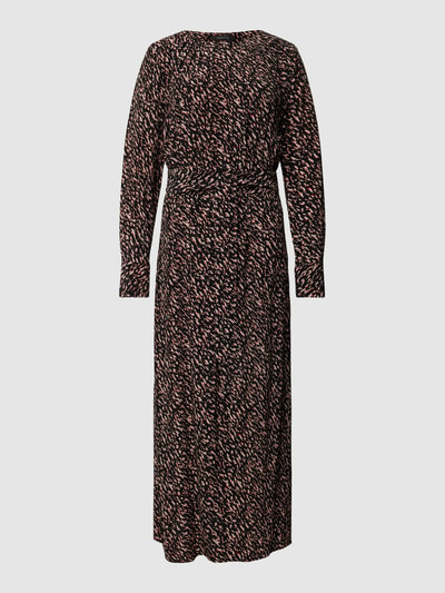 comma Maxi-jurk van viscose met all-over motief Zwart - 2